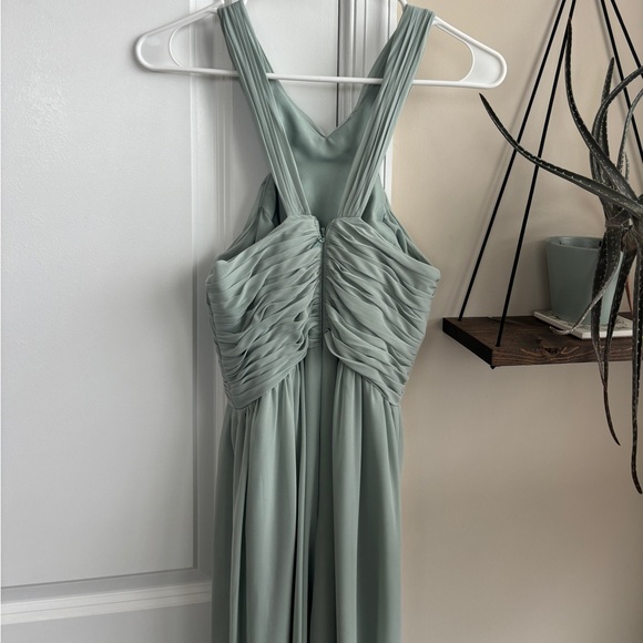 Azazie bridesmaid jumpsuit in agave color, size 2, worn once! - Picture 5 of 6